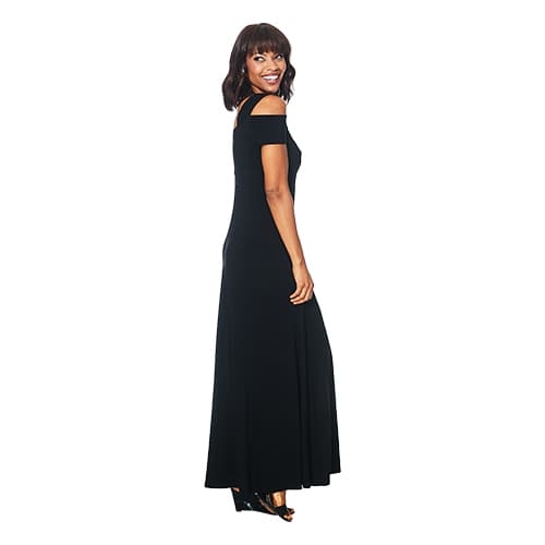 Womens R&amp;M Richards Cold Shoulder Diamonte Ring Maxi Dress