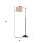 HomeRoots 63in. Bronze Adjustable Floor Lamp With Square Shade - image 2