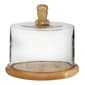 9th &amp; Pike(R) Cylindrical Farmhouse Wooden Glass Cloche - image 1