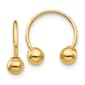 Gold Classics&#40;tm&#41; 14kt. Madi K Open Hoop Beaded Earrings - image 1