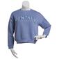 Juniors Pink Rose Chill French Terry Montauk Sweatshirt - image 1
