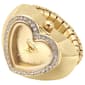 Womens Jessica Simpson Gold-Tone Heart Ring Watch - JR0007GD - image 1