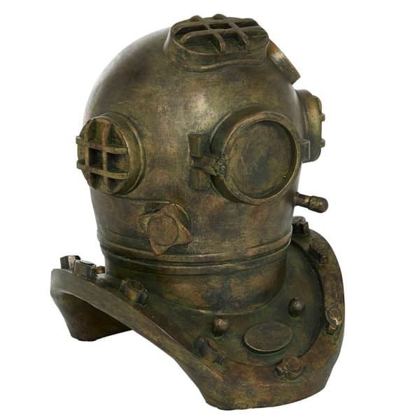 9th & Pike(R) Antique Bronze Polystone Diving Helmet - image 