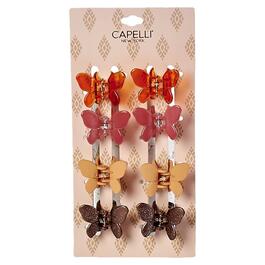 Womens Capelli New York 8pk. Mini Butterfly Claw Clips