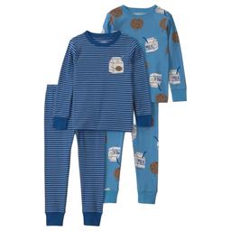 Toddler Boy Carter''s® 4pc. Milk & Cookies Sung Fit Pajama Set