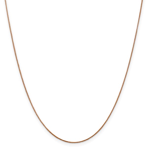 Gold Classics&#40;tm&#41; .65mm. 14k Rose Diamond Cut Spiga Necklace - image 