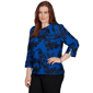 Womens Alfred Dunner Dinner Theater Textured Floral Blouse - image 3