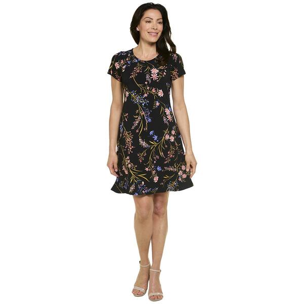 Womens MSK Short Sleeve Grommet Trim Dress - image 