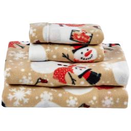 Ashley Cooper(tm) Rustic Snowman Fleece Sheet Set