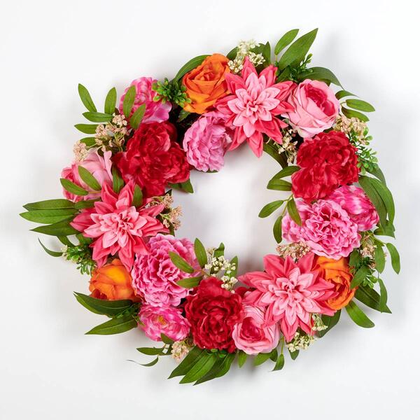Peony/Zinnia/Rose Wreath - image 
