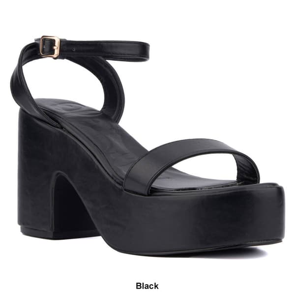 Womens Olivia Miller Charmer Platform Slingback Sandals