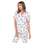 Womens White Mark 2pc. Floral Leopard Pajama Set - image 4