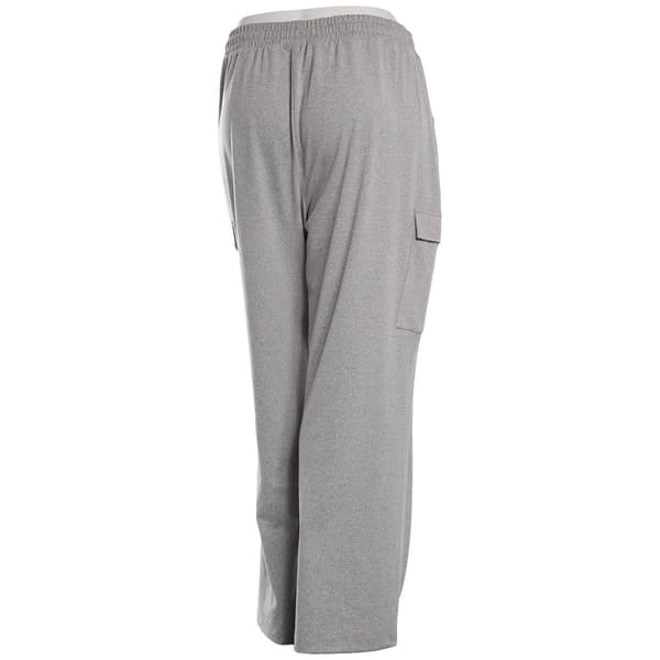 Juniors Plus No Comment Fleece Lined Wide Leg Cargo Pocket Pants
