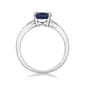 Sterling Silver Ring w/ Created Sapphire & White Topaz - image 3