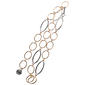Womens Steve Madden 2 Tone Oval Circle Chain Belt - image 1