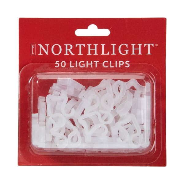 Northlight Seasonal 50ct. Outdoor Gutter Christmas Light Clips