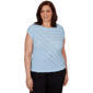 Plus Size Skyes the Limit Sunny Blue Skies Solid Cap Sleeve Boa - image 1