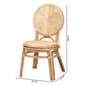 bali & pari Carita Modern Bohemian Natural Rattan Dining Chair - image 8