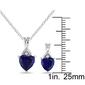 Gemstone Classics&#8482; 3 3/4 kt. Created Sapphire Silver Necklace Set - image 5