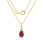 January Birthstone Simulated Garnet & Cubic Zirconia Pendant - image 1