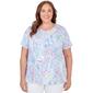 Plus Size Alfred Dunner Key Items Short Sleeve Paisley Knit Tee - image 1