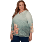 Plus Size Alfred Dunner Classics 3/4 Sleeve Pumpkin Patch Blouse - image 3
