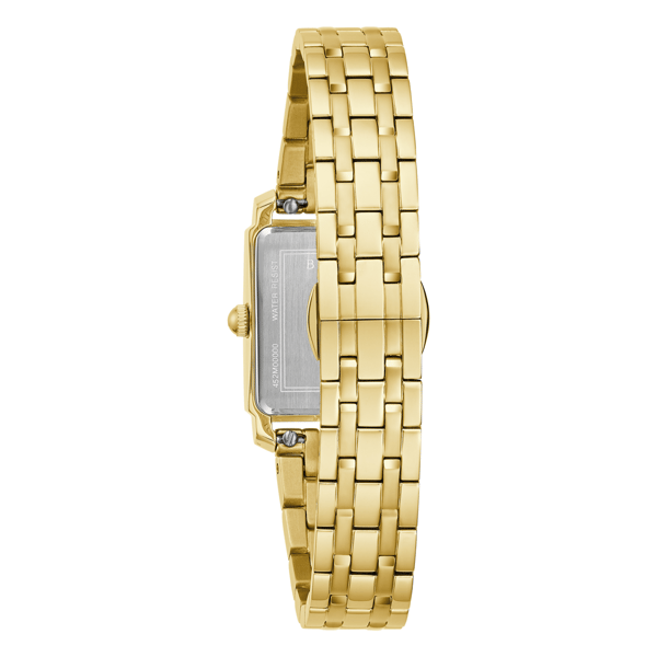 Womens Bulova Sutton Goldtone Stainless Tank Watch - 97L177