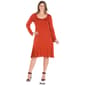Plus Size 24/7 Comfort Apparel Classic Flared A-Line Dress - image 3