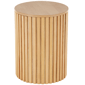 9th & Pike® Modern Brown Wood Round Ribbed Accent Table - image 1