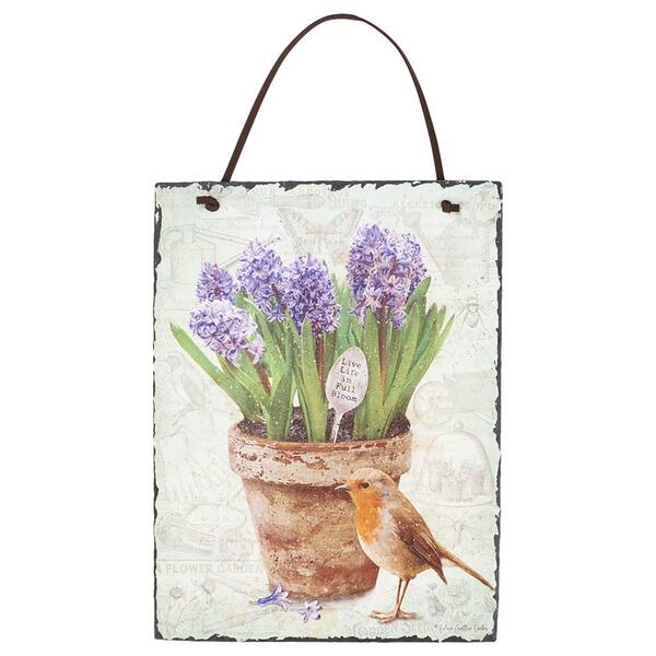 Birds & Blooms Slate Hanger - image 