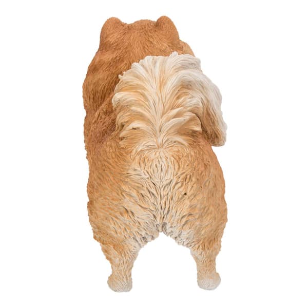 Hi-Line Gift Medium Standing Pomeranian Garden Statue