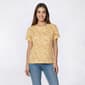 Womens Hasting & Smith Short Sleeve Smock Shoulder Floral Tee - image 1