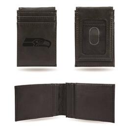 Mens NFL Seattle Seahawks Faux Leather Front Pocket Wallet