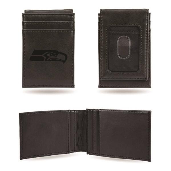Mens NFL Seattle Seahawks Faux Leather Front Pocket Wallet - image 