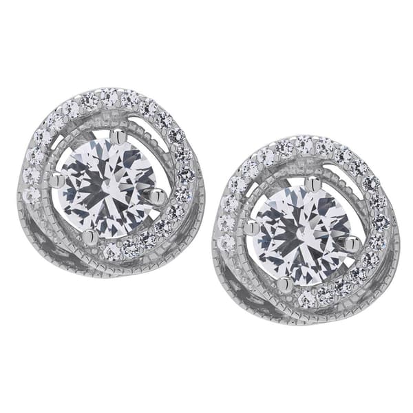 Gianni Argento Sterling Silver Love Knot Stud Earrings - image 
