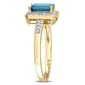 Gemstones Classics&#8482; 14kt. Yellow Gold London Blue Topaz Halo Ring - image 4