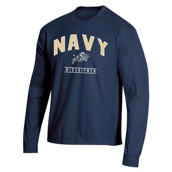 Mens Knights Apparel Long Sleeve Navy Tee - Boscov's