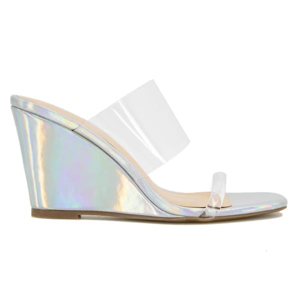 Womens XOXO Lotys Banded Wedge Sandals