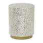 9th & Pike® Contemporary White Mother Of Pearl Shell Accent Table - image 1