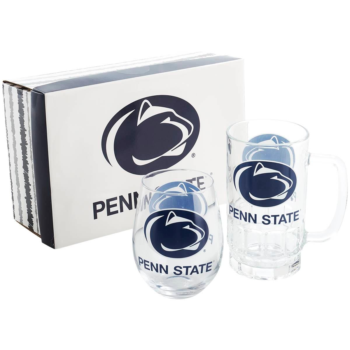 Penn State Stemless & Tankar Glass Set