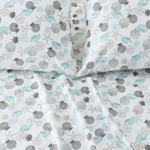 FreshFolds Newport Seashell Coastal Microfiber Sheet Set