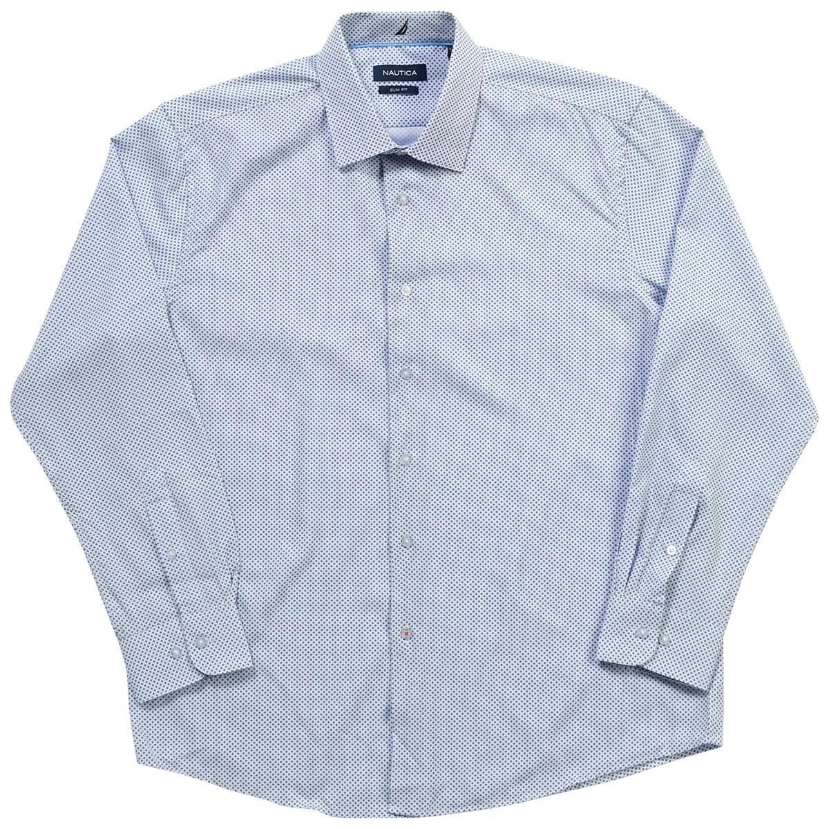 Mens Nautica Geometric Slim Fit Stretch Dress Shirt -...