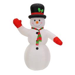 National Tree 8ft. Inflatable Blow-Up Snowman w/ White LED Lights