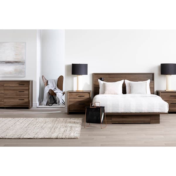 South Shore Lensky Natural Walnut Full/Queen Headboard