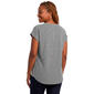 Petite Notations Short Sleeve Grommet Neck Geometric Blouse - image 2