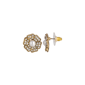 1928 Jewelry Crystal Faux Pearl Flower Button Earrings - image 1