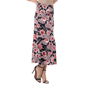 Womens 24/7 Comfort Apparel Black &amp; Red Floral Maxi Skirt - image 1