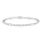 Rhodium Plated Bead Stations & Crystal Coil Bracelet - image 1