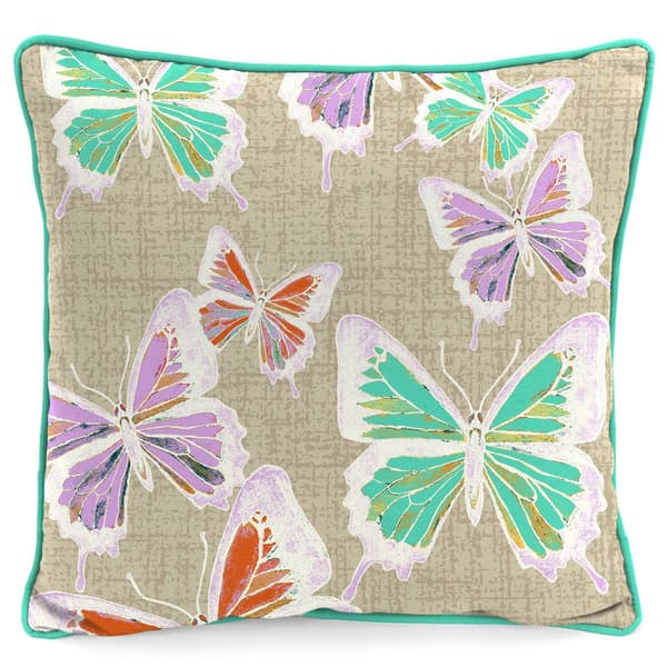 Jordan Manufacturing Butterfly Outdoor Throw Pillow - image 