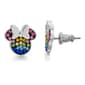 Disney Sterling Silver Multi-Crystal Minnie Earrings - image 1